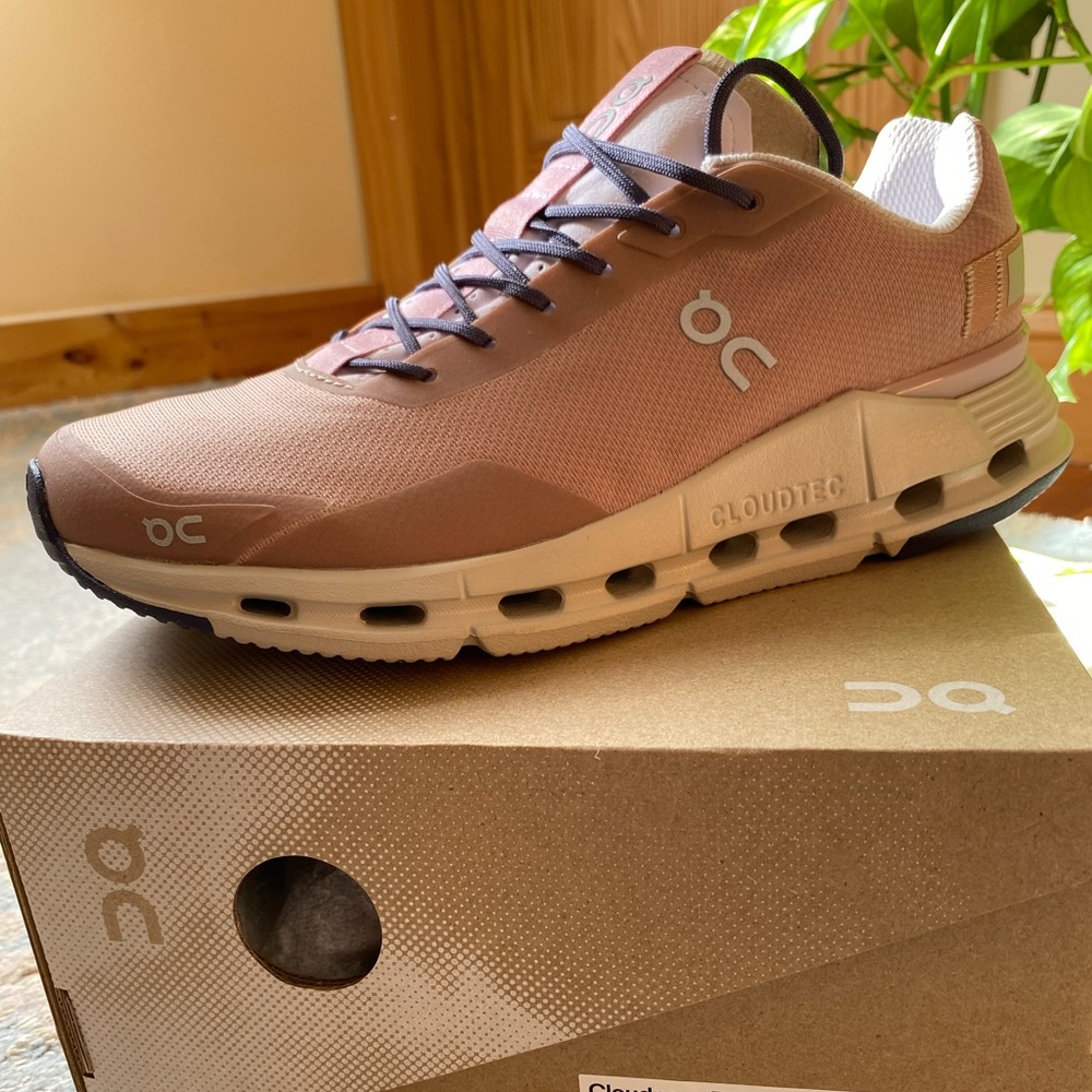 On cloud cloudnova form sneakers shoes size 9 women color rose brown/orchid